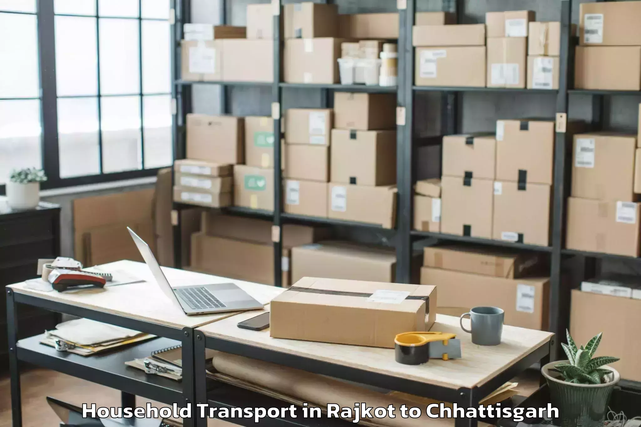 Get Rajkot to Chirmiri Household Transport